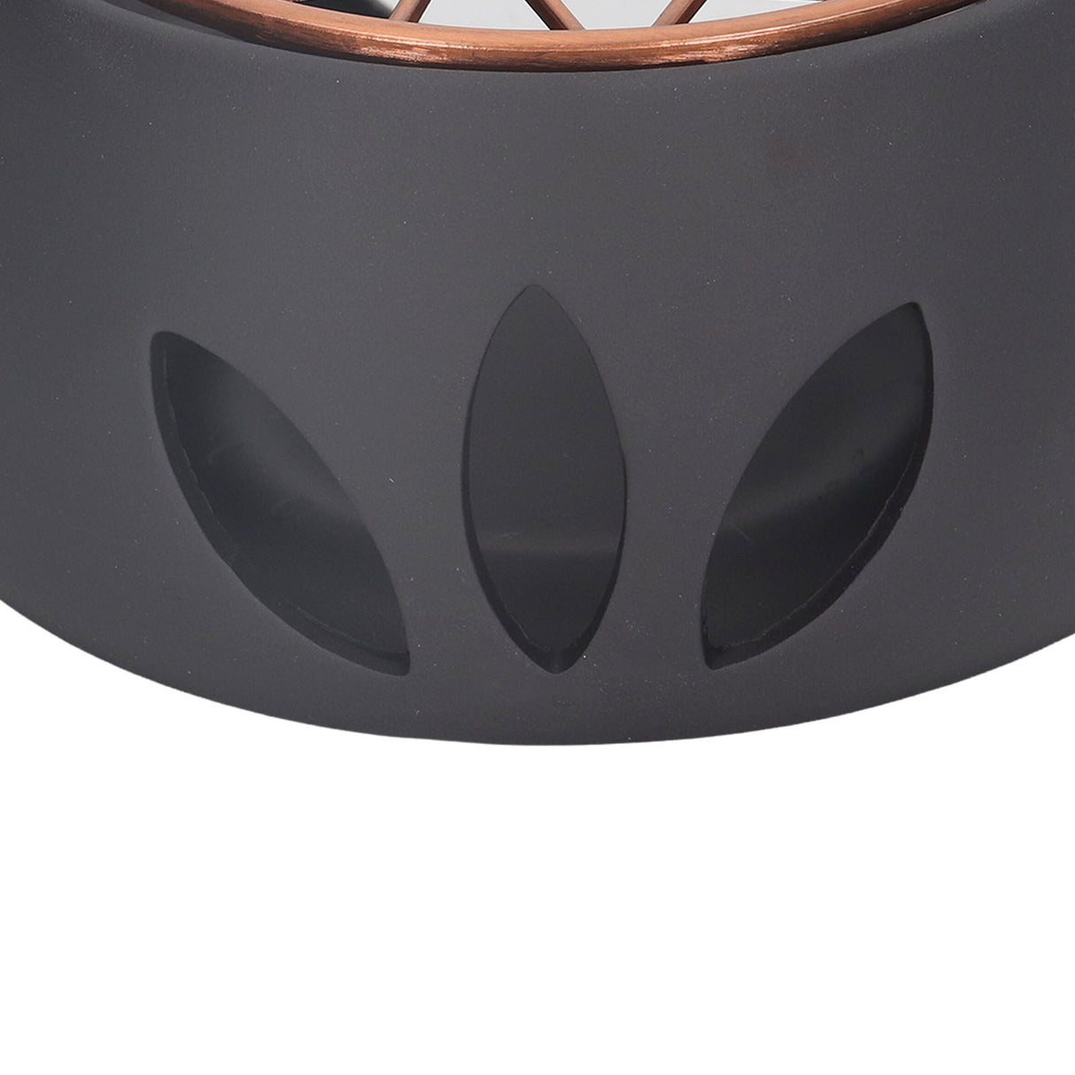 Teapot Warmer Base Ceramic Candle Heater Tea Coffee Milk Light Warmer with Purple Iron Pad for Home Black A Pad