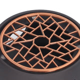 Teapot Warmer Base Ceramic Candle Heater Tea Coffee Milk Light Warmer with Purple Iron Pad for Home Black A Pad