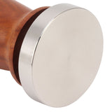 Coffee Tamper with Flat Stainless Steel Base Wooden Handle Coffee Powder Press Tamping Tool 51mm / 2in