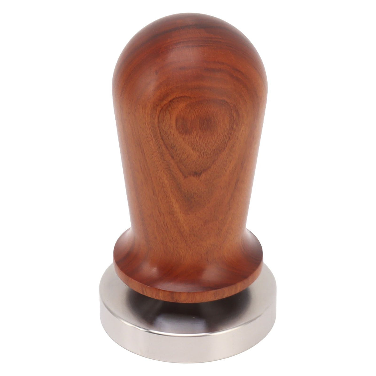Coffee Tamper with Flat Stainless Steel Base Wooden Handle Coffee Powder Press Tamping Tool 58mm / 2.3in