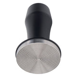 Coffee Tamper Aluminum Alloy Calibrated Tamper with Spring Loaded Stainless Steel Base for Cafe Home 58 Thread Bottom - Side View