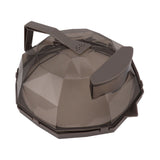 Microwave Splash Heating Cover PC Food Splatter Guard with Extension Handle for Kitchen Cooking Brown