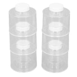 6 Pcs Stackable Spice Pot Spice Tower Spice Color Transparent Pot Seasoning Bottle for Kitchen - Top-Down View