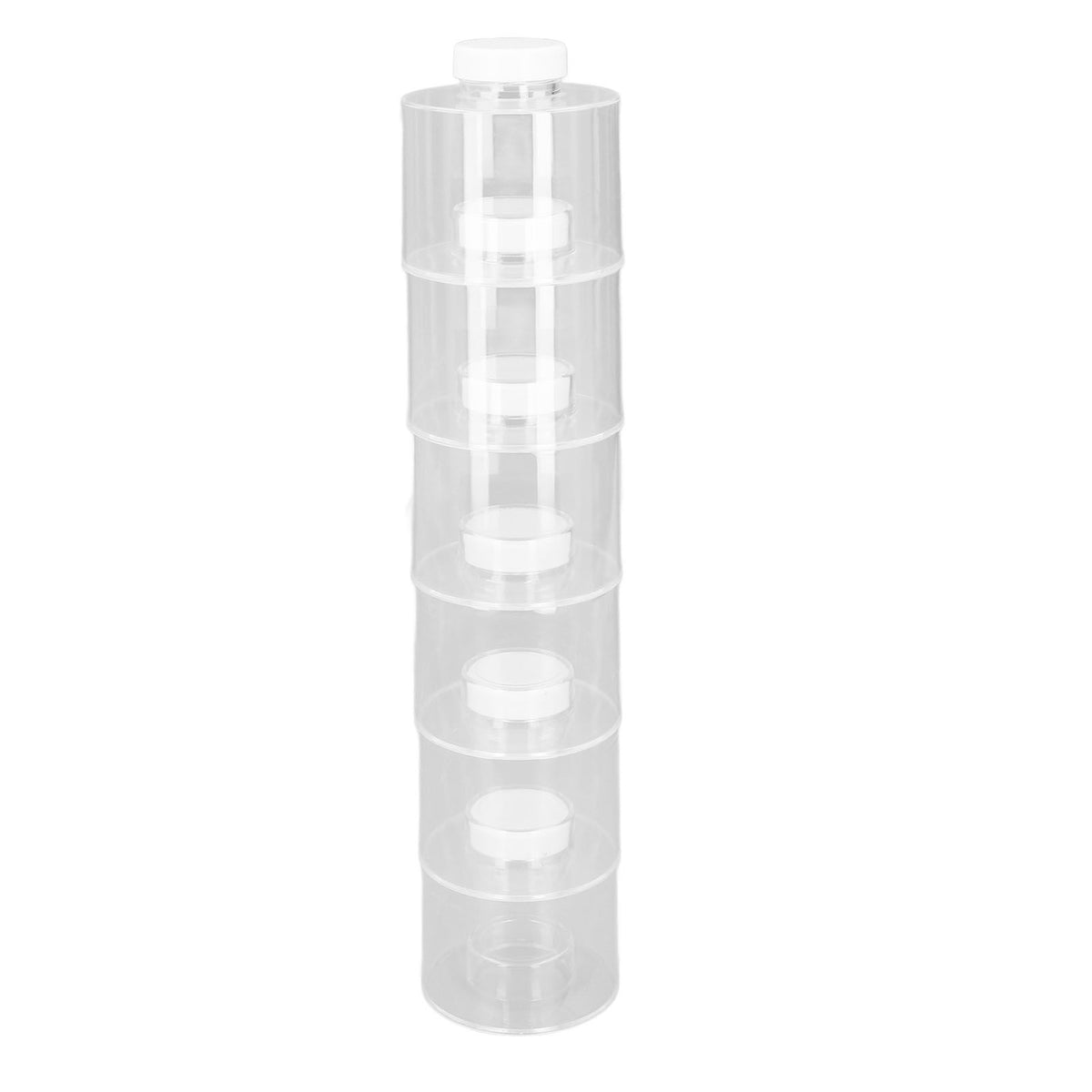 6 Pcs Stackable Spice Pot Spice Tower Spice Color Transparent Pot Seasoning Bottle for Kitchen