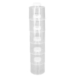 6 Pcs Stackable Spice Pot Spice Tower Spice Color Transparent Pot Seasoning Bottle for Kitchen