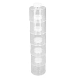 6 Pcs Stackable Spice Pot Spice Tower Spice Color Transparent Pot Seasoning Bottle for Kitchen - Rear View
