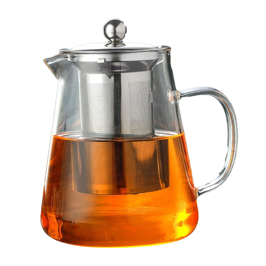 1300ml Glass Teapot Thickened Heat Resistant Clear Ergonomic Handle for Loose Leaf Blooming Tea