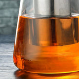 1300ml Glass Teapot Thickened Heat Resistant Clear Ergonomic Handle for Loose Leaf Blooming Tea - Close-Up Angle