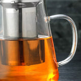 1300ml Glass Teapot Thickened Heat Resistant Clear Ergonomic Handle for Loose Leaf Blooming Tea