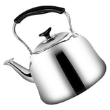 Whistling Kettle Stainless Steel Boiling Audible Alarm Large Opening Stovetop Teapot with Tea Filter 2L - Side View