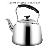 Whistling Kettle Stainless Steel Boiling Audible Alarm Large Opening Stovetop Teapot with Tea Filter 2L