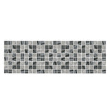 30PCS Mosaic Wallpaper PVC 3D Waterproof Oil Proof Self Adhesive Wall Sticker for Kitchen Countertops Light Grey Lattice - Top-Down View