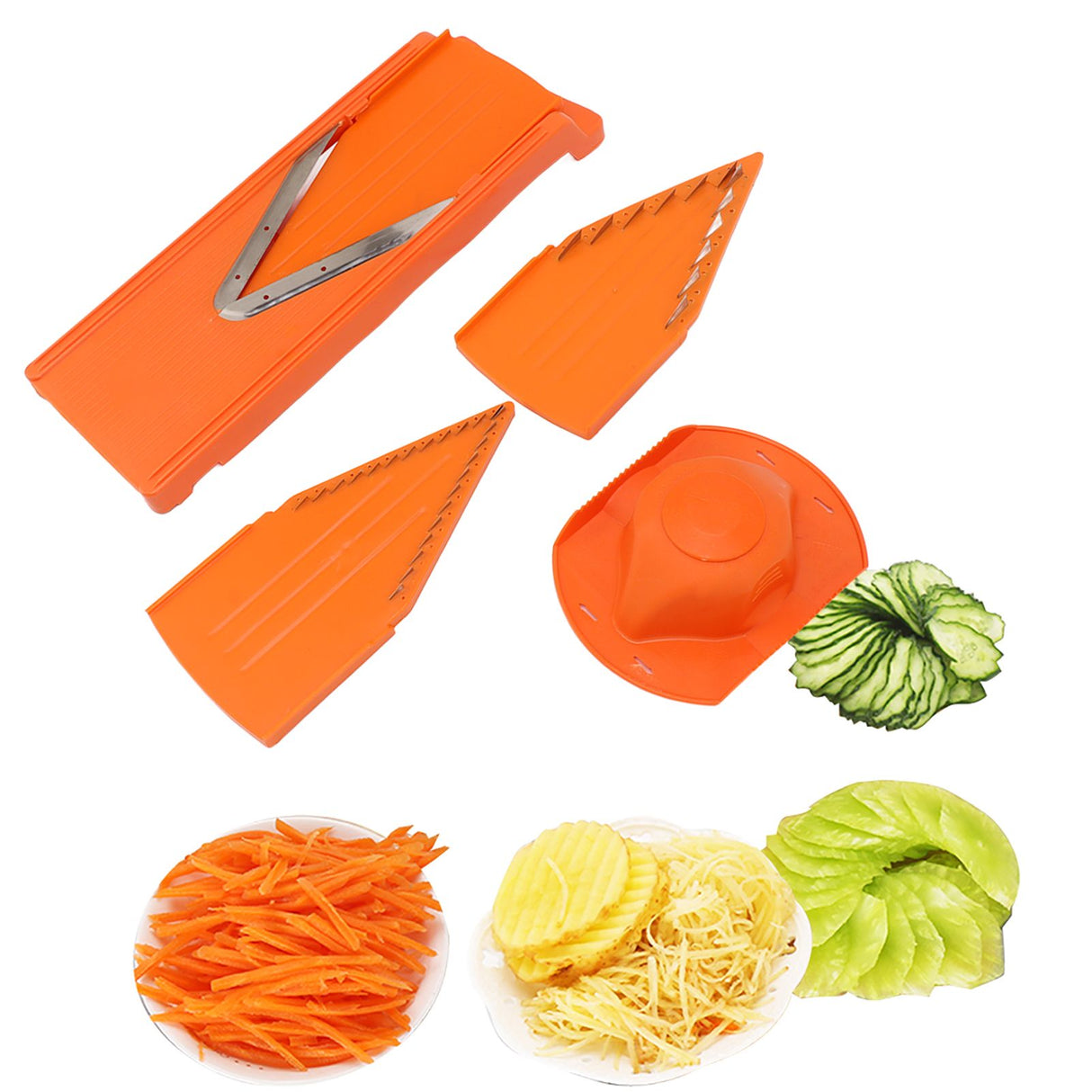 V Blade Mandoline Cutter Manual Vegetable Cutter Vegetable Cooking Tool with Stainless Steel Blade Hand Guard