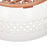 Ceramic Teapot Warmer Hollowed Pad Concave Bottom Practical Multifunction Teapot Heater for Family Office Cafe - Extra Image