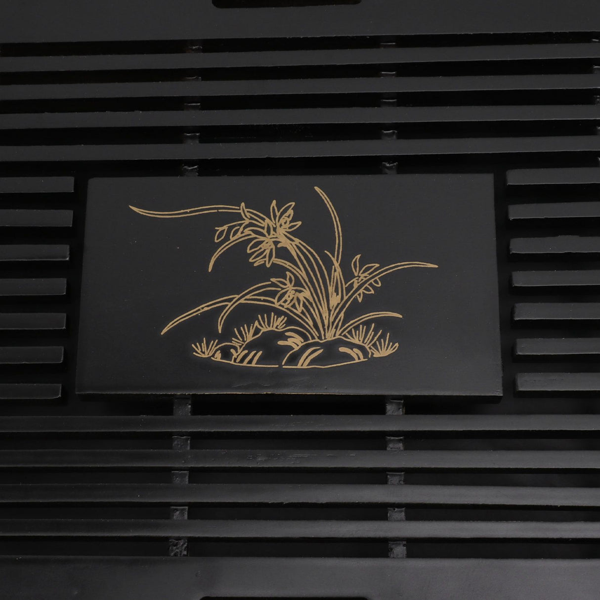 Gongfu Tea Tray Water Storage Drainage Home Decoration Ornament Serving Tray for Office Black