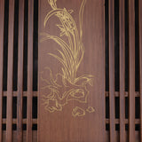Kungfu Tea Tray Chinese Gongfu Tea Tray Drainage Water Storage Wood Tea Table with Drain Pipe Light Black Orchid
