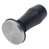 Coffee Tamper Aluminum Alloy Calibrated Tamper with Stainless Steel Base Ergonomic Handle for Cafe Home 58 Thread Base - Close-Up Angle