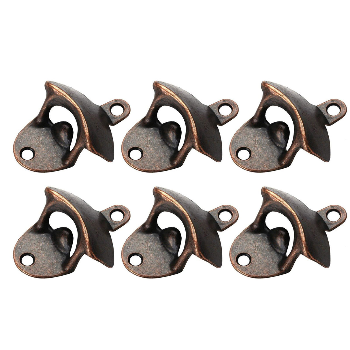 10 Pcs Wall Mount Bottle Opener Vintage Style Rustic Strong Durable Metal Beer Cap Opener for Bar Restaurant Home