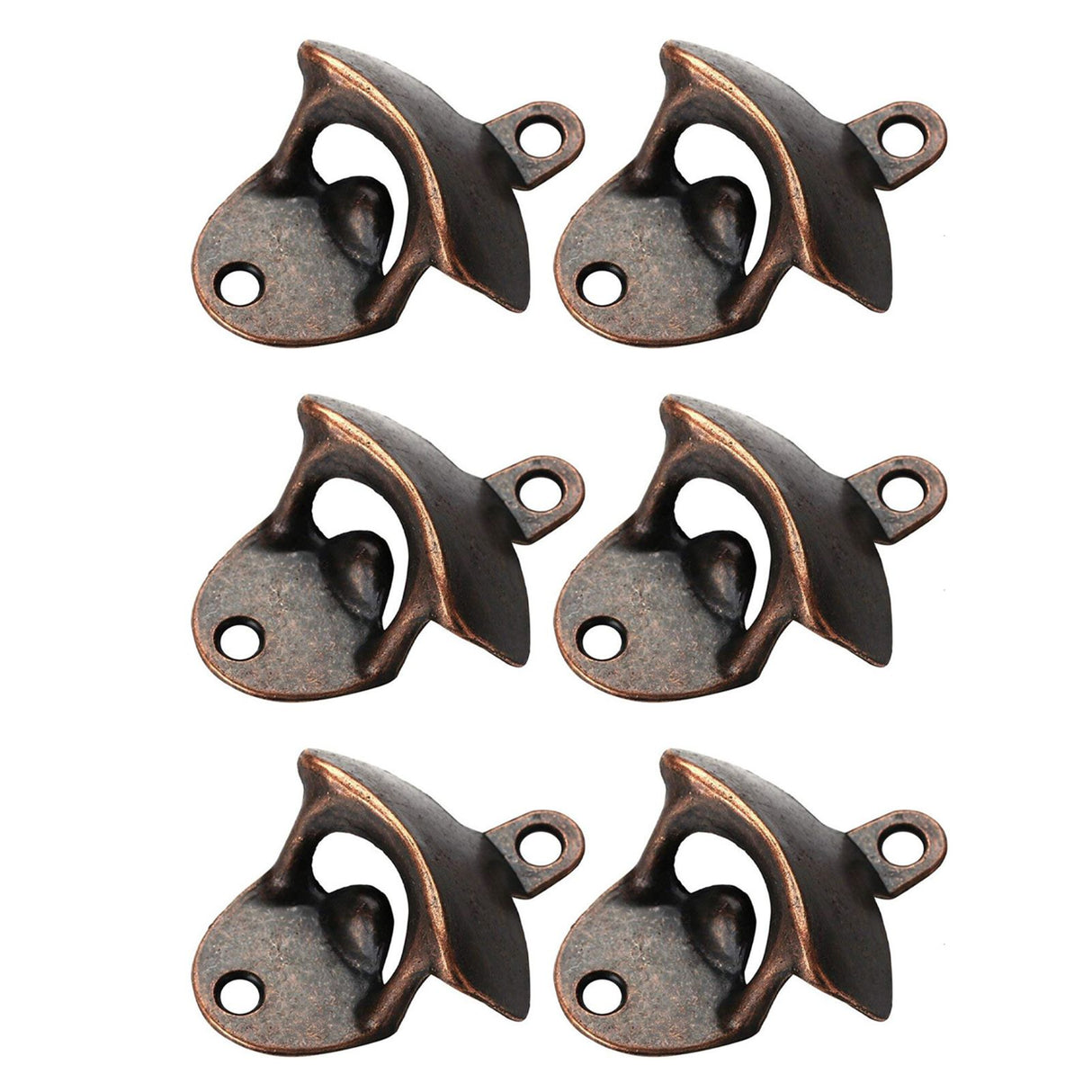 10 Pcs Wall Mount Bottle Opener Vintage Style Rustic Strong Durable Metal Beer Cap Opener for Bar Restaurant Home