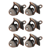 10 Pcs Wall Mount Bottle Opener Vintage Style Rustic Strong Durable Metal Beer Cap Opener for Bar Restaurant Home - Side View