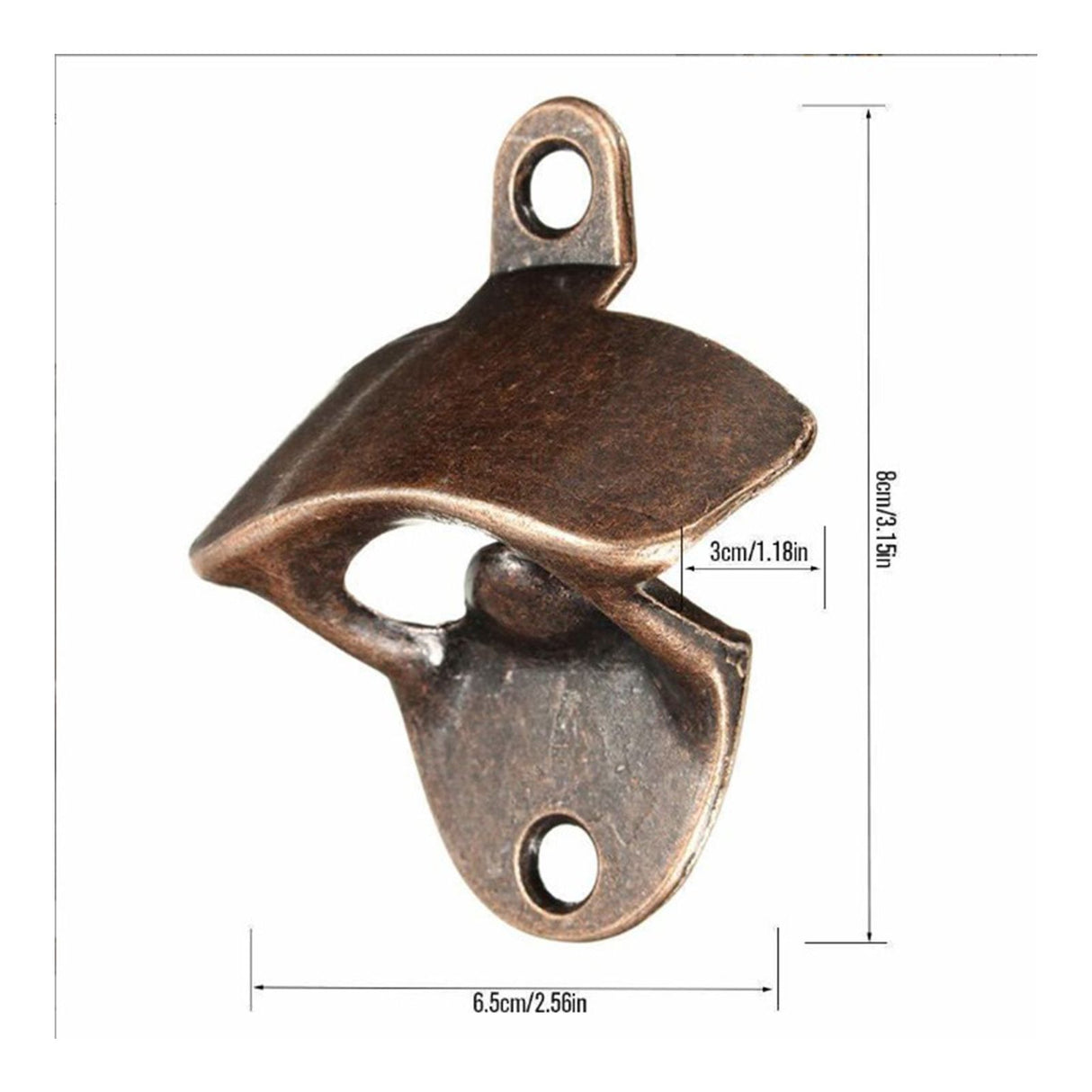10 Pcs Wall Mount Bottle Opener Vintage Style Rustic Strong Durable Metal Beer Cap Opener for Bar Restaurant Home
