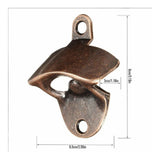 10 Pcs Wall Mount Bottle Opener Vintage Style Rustic Strong Durable Metal Beer Cap Opener for Bar Restaurant Home