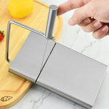 Cheese Cutter Board Stainless Steel Household Anti Corrosion Cheese Cutter with 6PCS Cutting Wire for Kitchen