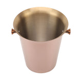 Ice Bucket with Handles Stainless Steel Beer Wine Beverage Cooling Tub for Home Bar 5L Capacity - Rear View