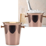 Ice Bucket with Handles Stainless Steel Beer Wine Beverage Cooling Tub for Home Bar 5L Capacity