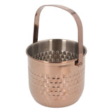 Wine Bucket Double Layer Stainless Steel Insulated Ice Wine Bucket for KTV Bar Dinner Party Rose Gold - Side View