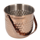 Wine Bucket Double Layer Stainless Steel Insulated Ice Wine Bucket for KTV Bar Dinner Party Rose Gold - Top-Down View