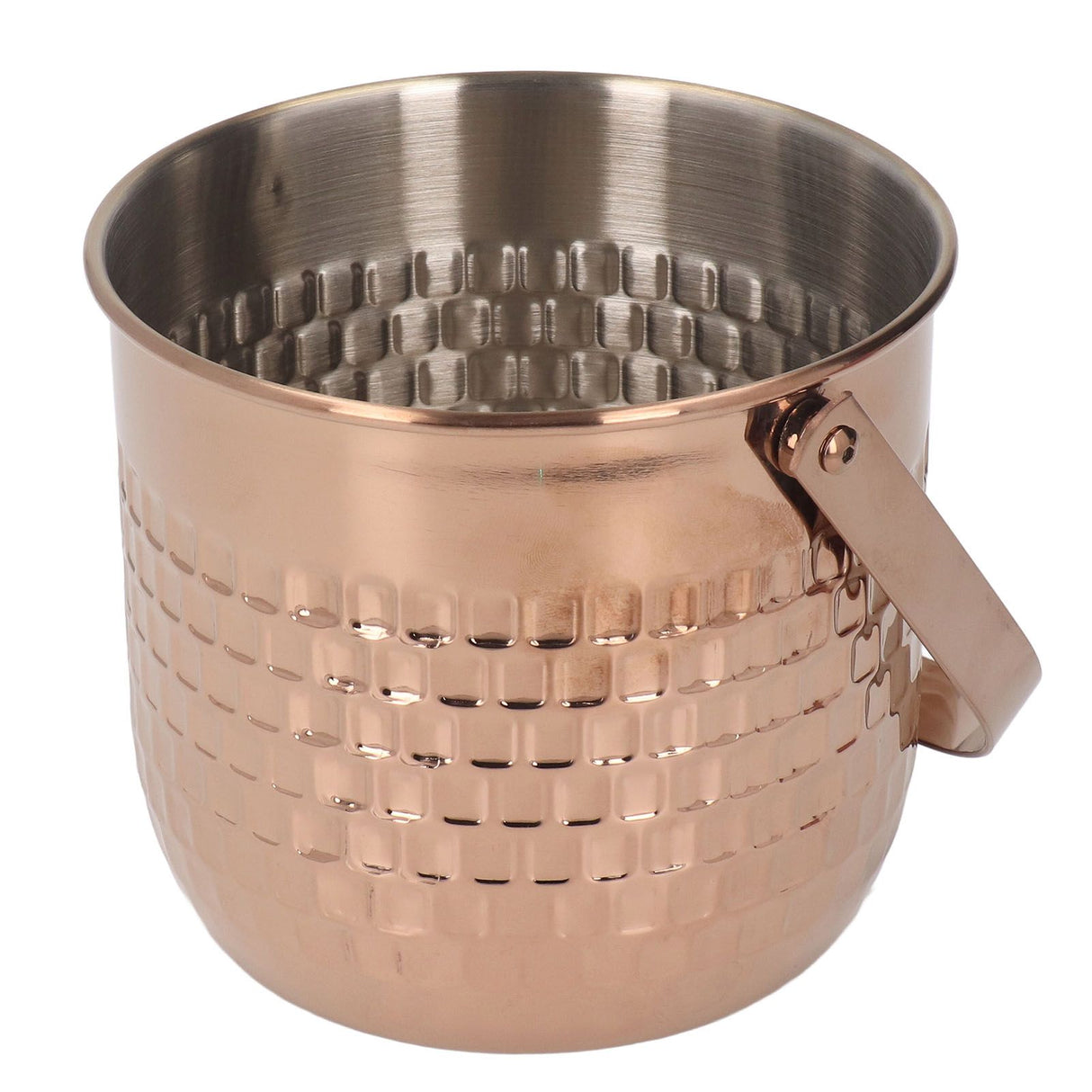 Wine Bucket Double Layer Stainless Steel Insulated Ice Wine Bucket for KTV Bar Dinner Party Rose Gold