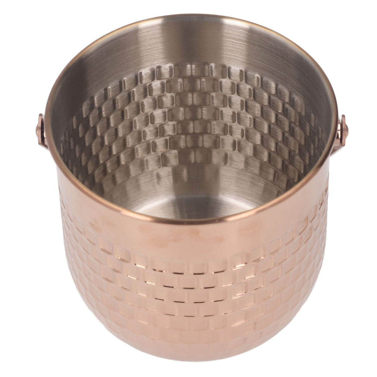 Wine Bucket Double Layer Stainless Steel Insulated Ice Wine Bucket for KTV Bar Dinner Party Rose Gold