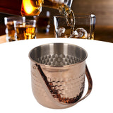 Wine Bucket Double Layer Stainless Steel Insulated Ice Wine Bucket for KTV Bar Dinner Party Rose Gold - Extra Image