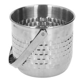 Wine Bucket Double Layer Stainless Steel Insulated Ice Wine Bucket for KTV Bar Dinner Party Silver
