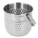 Wine Bucket Double Layer Stainless Steel Insulated Ice Wine Bucket for KTV Bar Dinner Party Silver