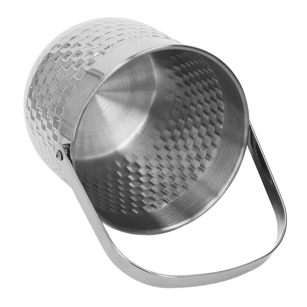 Wine Bucket Double Layer Stainless Steel Insulated Ice Wine Bucket for KTV Bar Dinner Party Silver