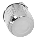 Wine Bucket Double Layer Stainless Steel Insulated Ice Wine Bucket for KTV Bar Dinner Party Silver