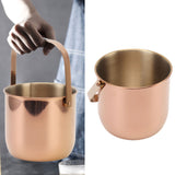 KTV Bar Commercial Thickened Ice Bucket Stainless Steel Double Insulation Ice Bucket Wine Champagne Beer Ice Bucket Rose Gold