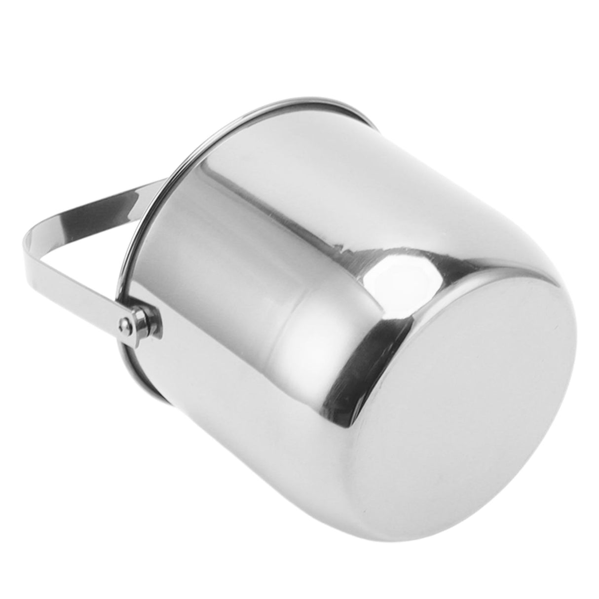 KTV Bar Commercial Thickened Ice Bucket Stainless Steel Double Insulation Ice Bucket Wine Champagne Beer Ice Bucket Silver