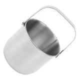 KTV Bar Commercial Thickened Ice Bucket Stainless Steel Double Insulation Ice Bucket Wine Champagne Beer Ice Bucket Silver - Close-Up Angle