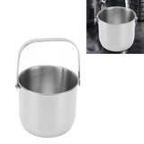 KTV Bar Commercial Thickened Ice Bucket Stainless Steel Double Insulation Ice Bucket Wine Champagne Beer Ice Bucket Silver