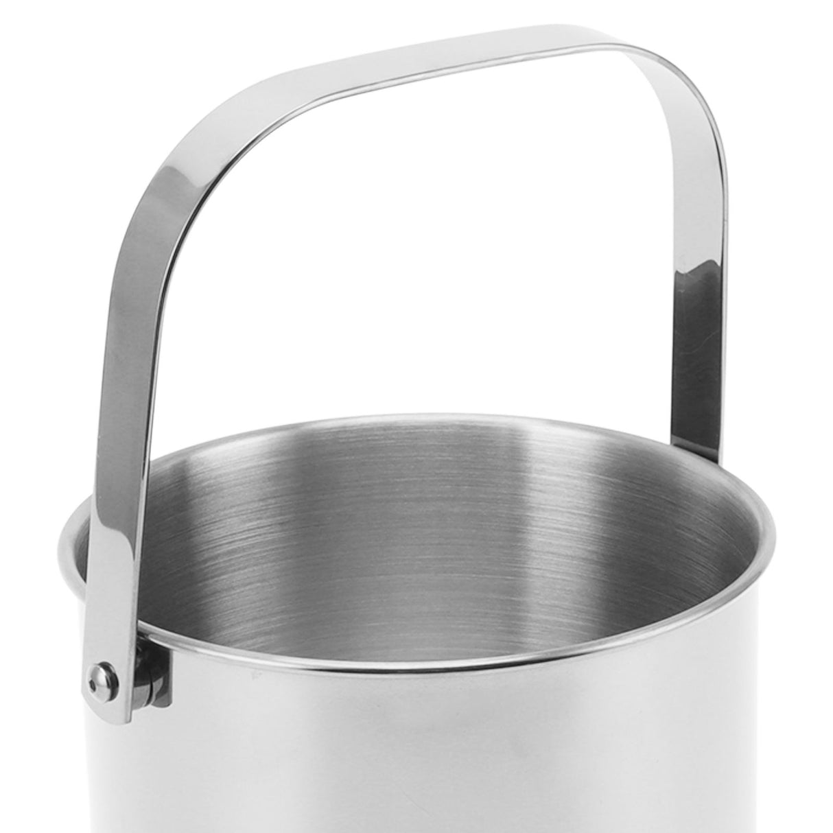 KTV Bar Commercial Thickened Ice Bucket Stainless Steel Double Insulation Ice Bucket Wine Champagne Beer Ice Bucket Silver