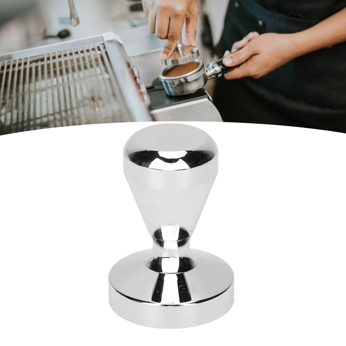 Coffee Hand Tamper Non Slip Stainless Steel Comfortable Hand Feel Modern Coffee Machine Manual Tamper 51mm/2.01in