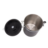 Coffee Bean Storage Container 304 Stainless Steel Exhaust Valve Coffee Bean Sealed Tank with Date Tracker and Scoop 1.8L (12x18cm / 4.7x7.1in)