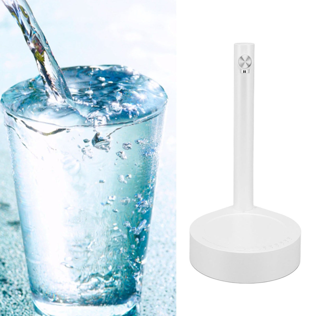 Cordless Water Bottle Pump Detachable Automatic Water Dispenser Portable Water Pump Dispenser for Home Kitchen Office White