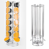 Coffee Pod Holder Tower Stand Rack Revolving Rotating 28 Capsules Coffee Capsule Organizer for Dolce Gusto