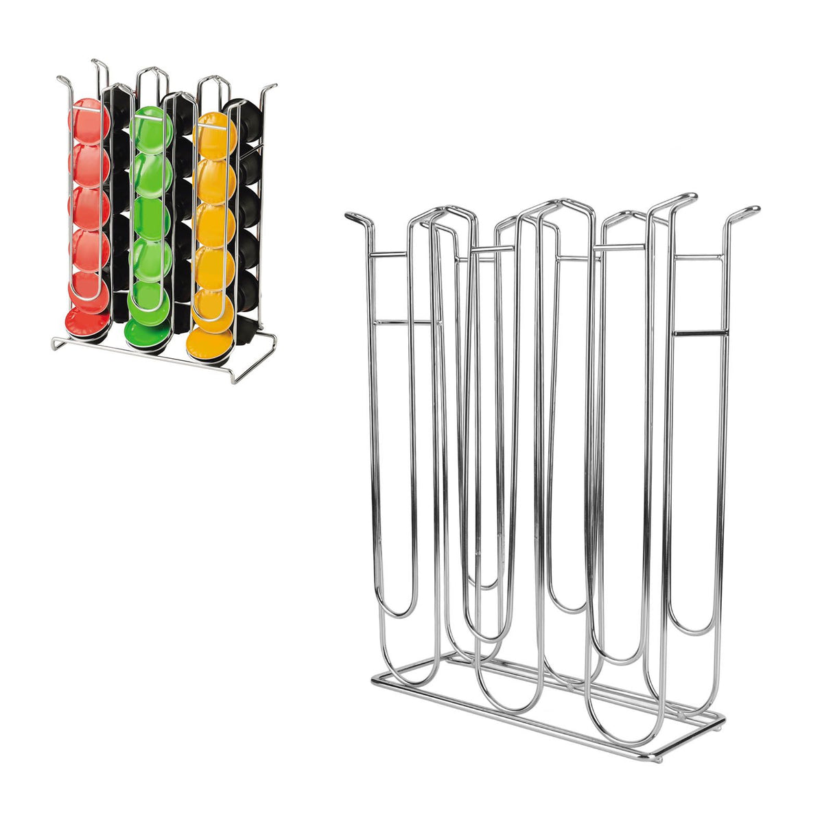 Capsule Holder Rack for 36 Capsules Iron Coffee Pod Storage Tower for Home Cafe Office