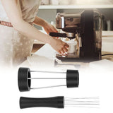 Coffee Stirrer Distributor Needle Stainless Steel Coffee Stirring Powder Needle Distributor Black