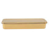 Stainless Steel Cutlery Tray Holder Kitchen Chopstick Spoon Fork Storage Box with Lid Drainer Gold